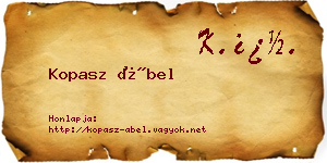 Kopasz Ábel névjegykártya